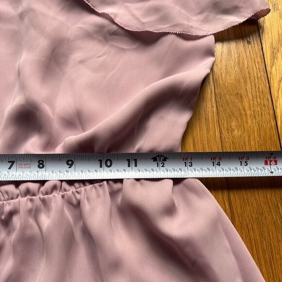 Parker Size S Dusty Blush Pink Sleeveless Ruffle Tiered Halter Mini Dress NWT - Picture 16 of 16